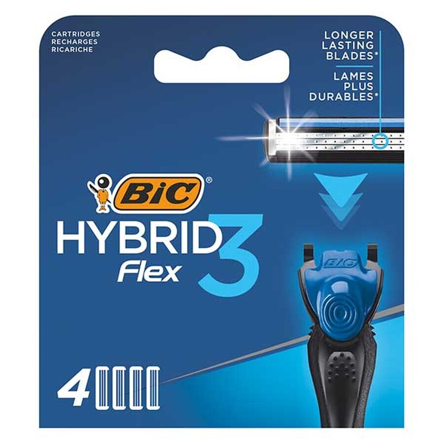 BIC Flex 3 Hybrid, austauschbare Minen, 4 Stück