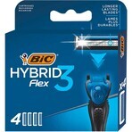 BIC Flex 3 Hybrid, austauschbare Minen, 4 Stück