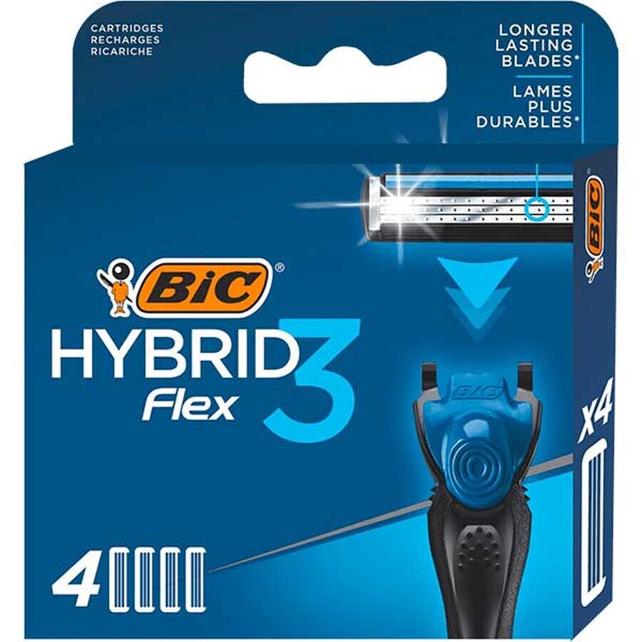 BIC Flex 3 Hybrid, austauschbare Minen, 4 Stück