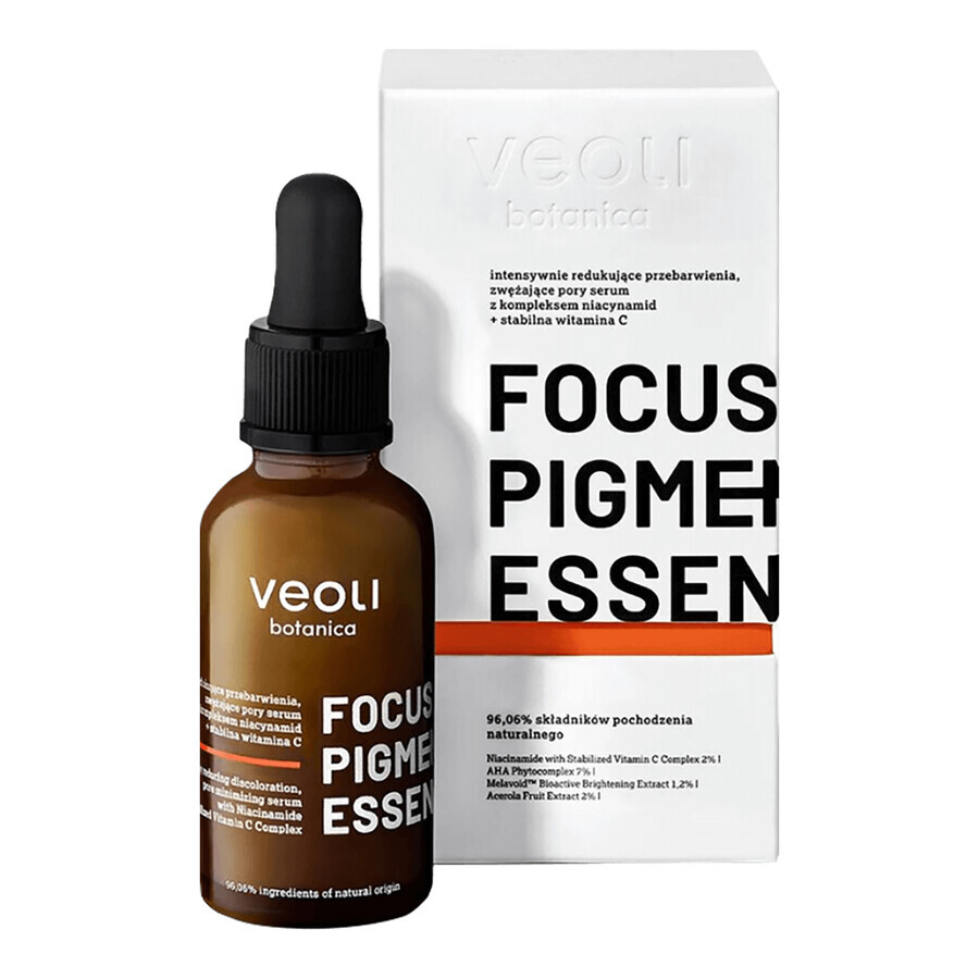 Veoli Botanica Focus Pigmentation Essence, Serum zur Reduzierung von Verfärbungen und zur Verkleinerung der Poren, 30 ml