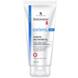 Seboradin Ichthyol, champú anticaspa y gel de ducha 2 en 1, para pieles sensibles y atópicas, 200 ml