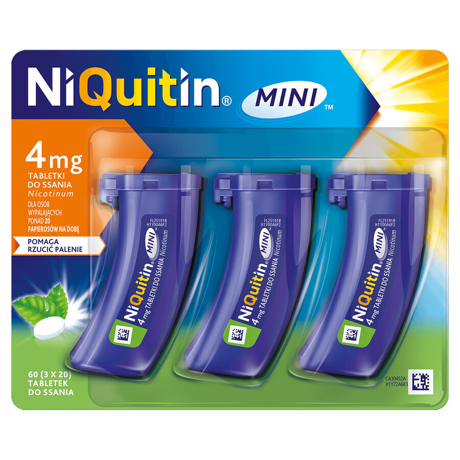 NiQuitin Mini 4 mg, 60 zuigtabletten