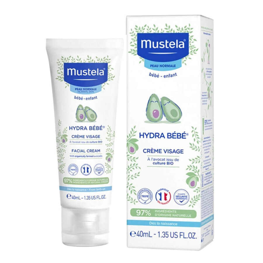 Mustela Sun set, Baby on the go - normal skin, lait solaire, SPF 50+, 40 ml + Hydra Bebe, crème visage, 40 ml