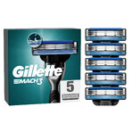 Gillette Mach 3, replacement cartridges, 5 pieces