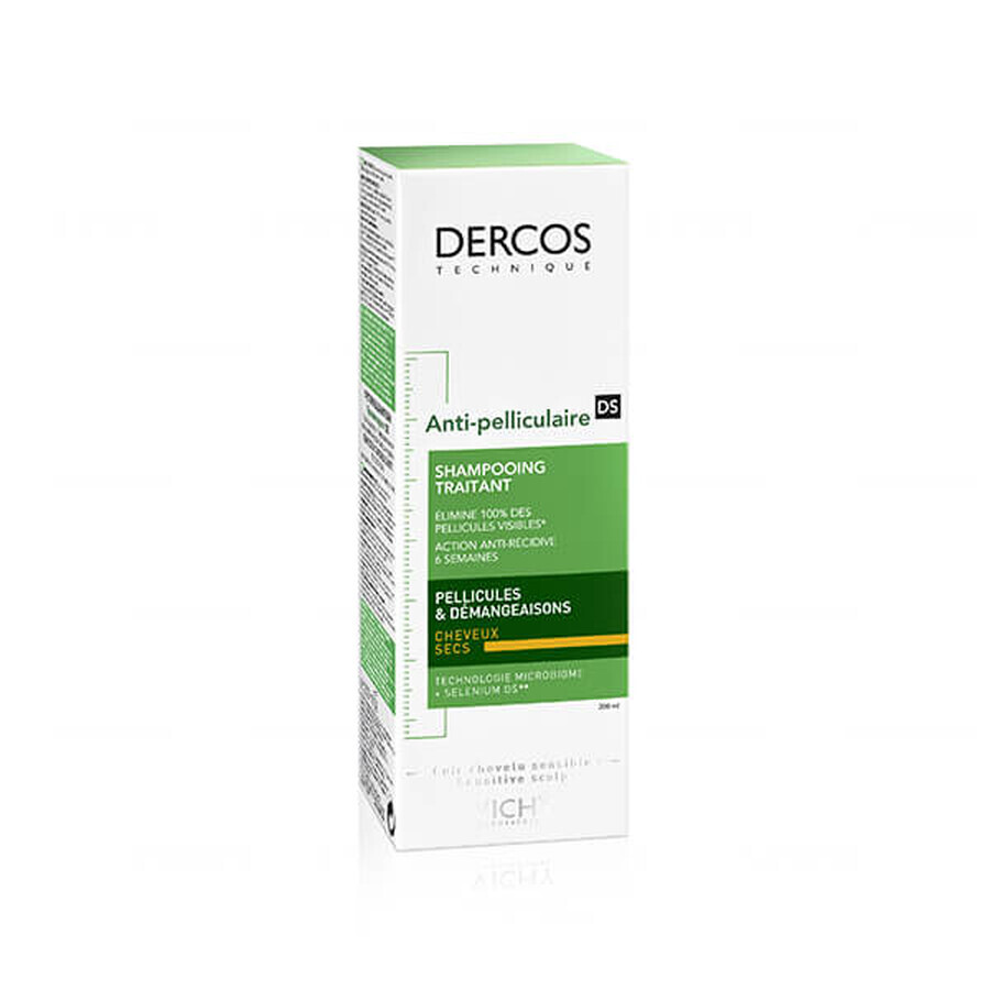 Vichy Dercos Anti Dandruff DS, șampon anti-mătreață, păr uscat, 200 ml