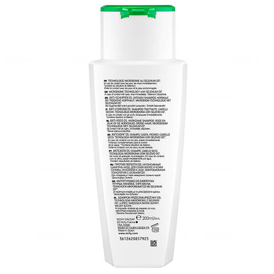 Vichy Dercos Anti Dandruff DS, șampon anti-mătreață, păr uscat, 200 ml