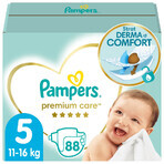 Pampers Premium Care, pannolini taglia 5, 11-16 kg, 88 pz.