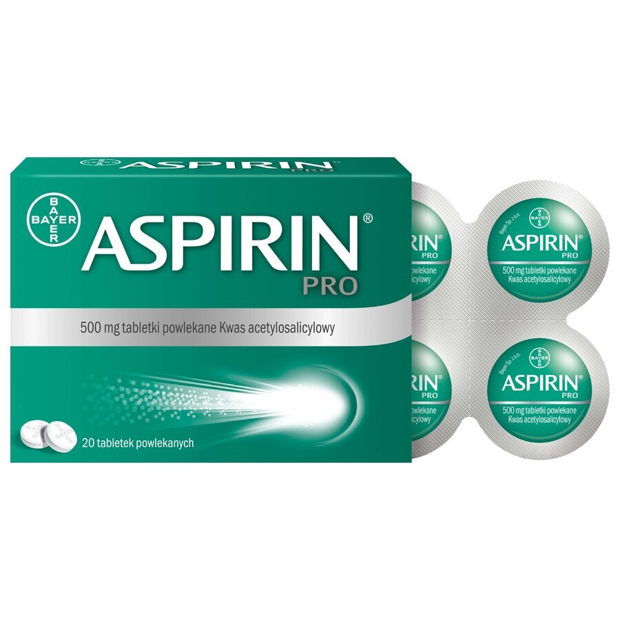 Aspirina Pro 500 mg, 20 compresse rivestite con film