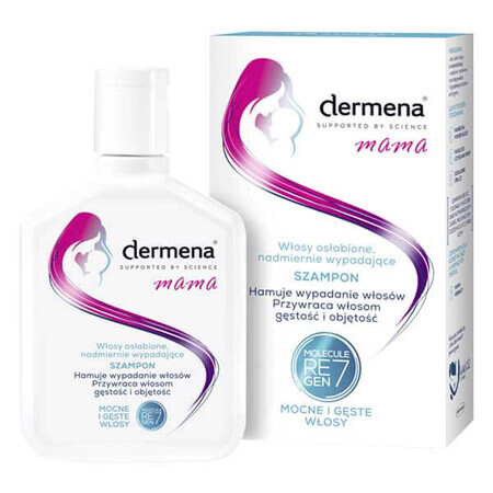 Dermena Mama, Shampoo rinforzante per capelli indeboliti e con eccessiva caduta, 200 ml