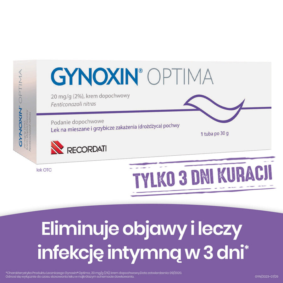 Gynoxin, 20 mg/g (2%), vaginal cream, 30 g