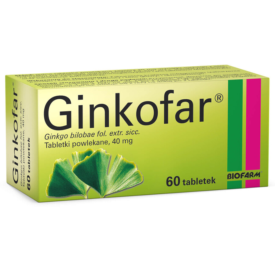 Ginkofar 40 mg, 60 comprimidos