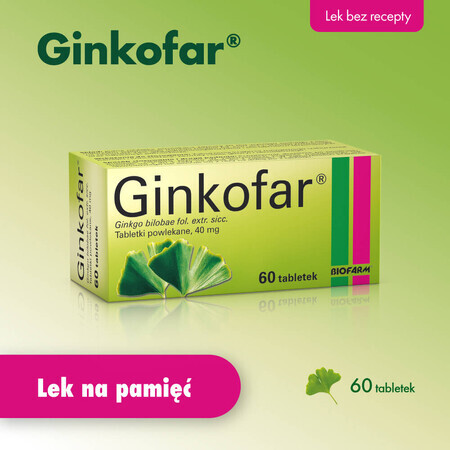 Ginkofar 40 mg, 60 comprimidos