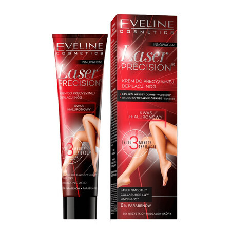 Eveline Cosmetics Laserprecison, crema per una depilazione precisa delle gambe, 125 ml