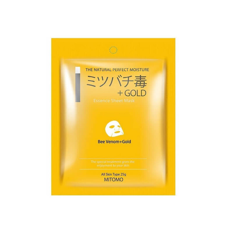 Face mask with bee venom and gold, 25 g, Mitomo