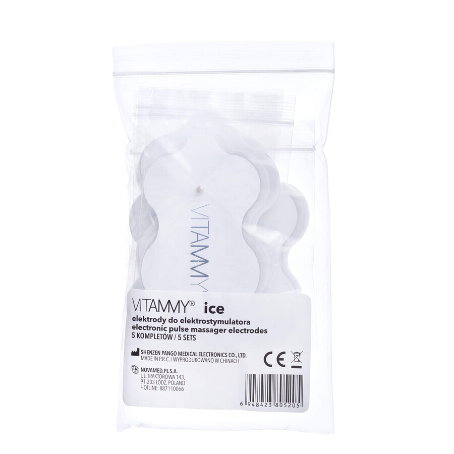 Novamed Vitammy Ice, Elektroden für Elektrostimulator, 5 Paar