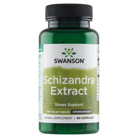 Swanson Estratto di Schizandra, citronella cinese 500 mg, 60 capsule