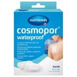 Cosmopor Waterproof, pansament absorbant, autoadeziv, impermeabil, steril, transparent, 10 cm x 8 cm, 5 bucăți