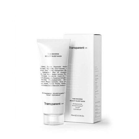 Anti-Aging-Nachtmaske mit Niacinamid und Retinol, 75 ml, Transparent Lab