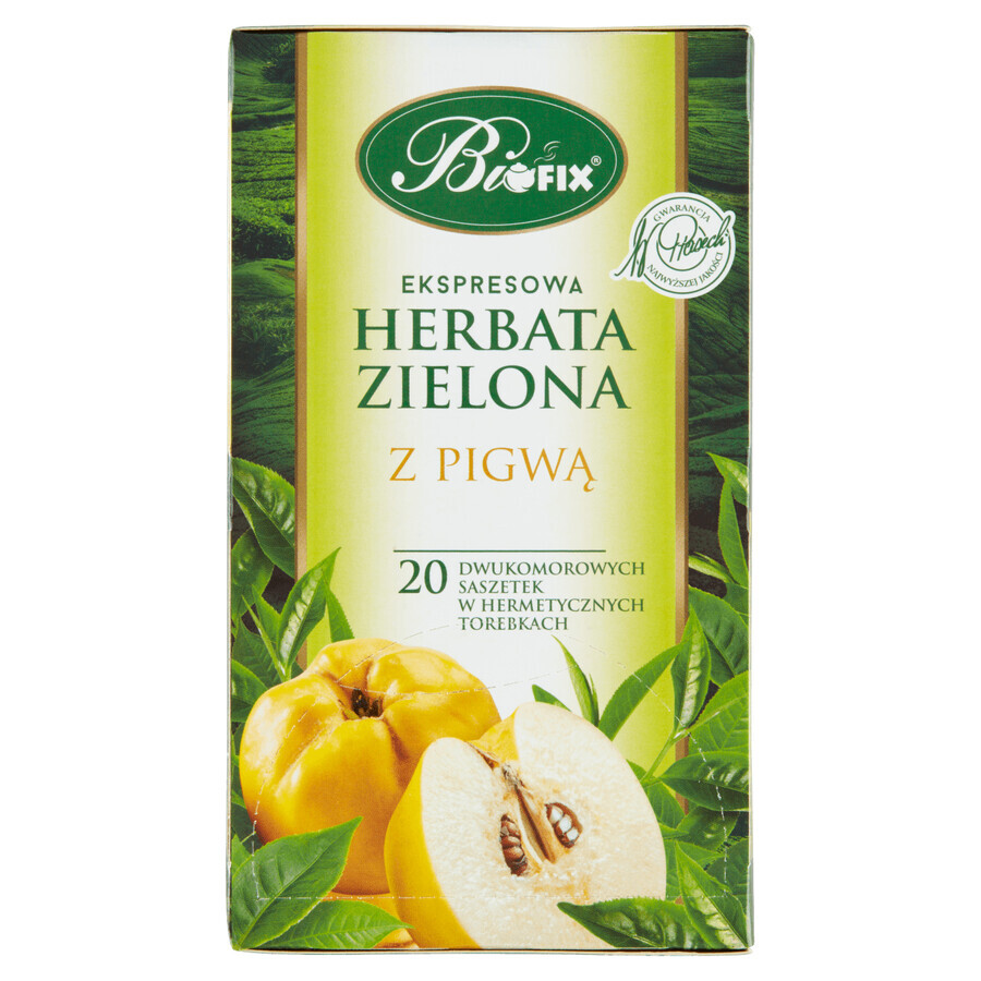 Bi Fix, ceai verde cu gutui, ceai din plante, 20 pliculețe