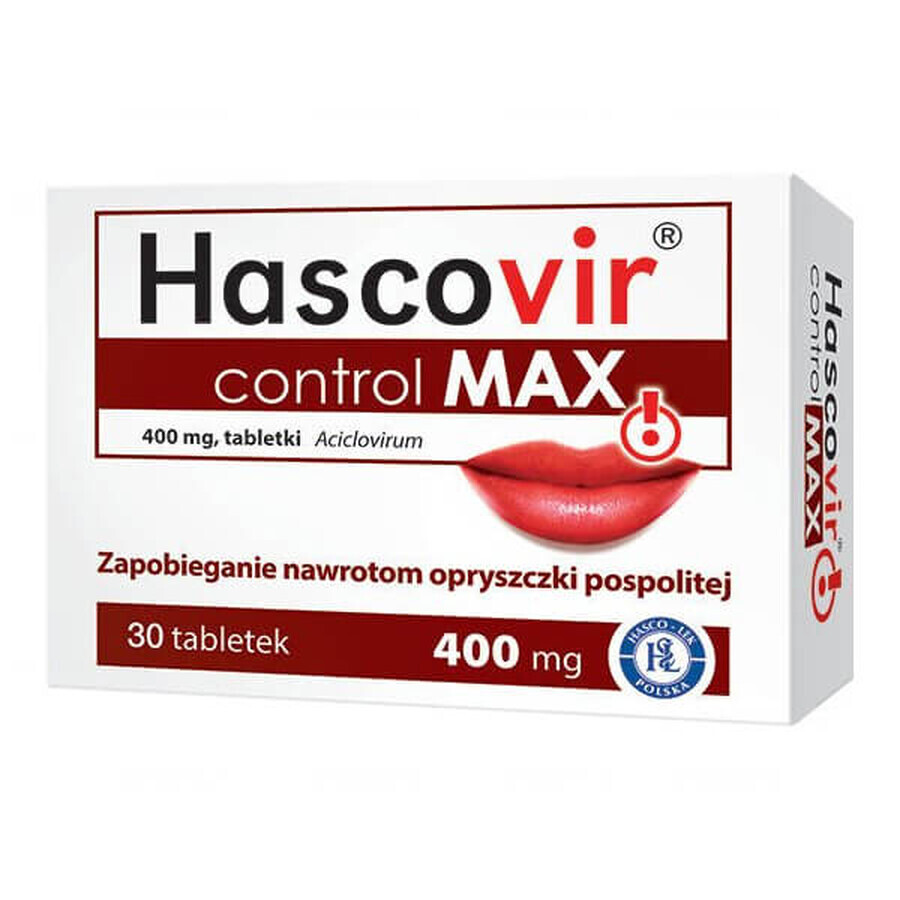 Hascovir control MAX 400 mg, 30 Tabletten