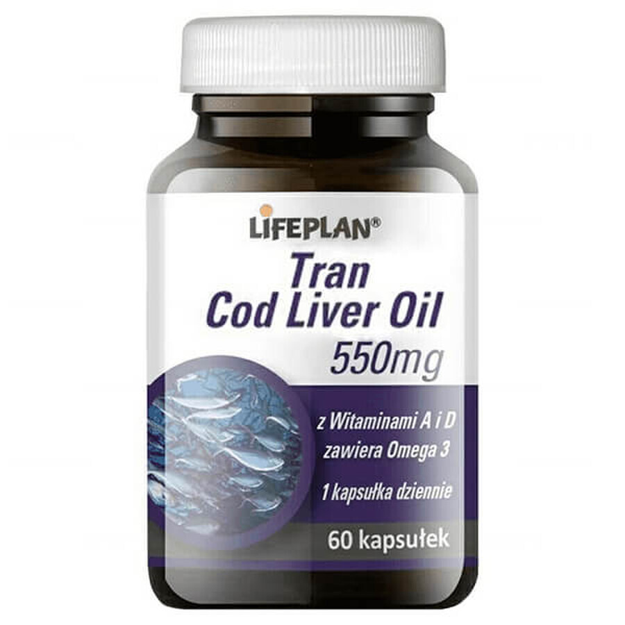 Lifeplan Cod Liver Oil 550 mg, 60 capsule