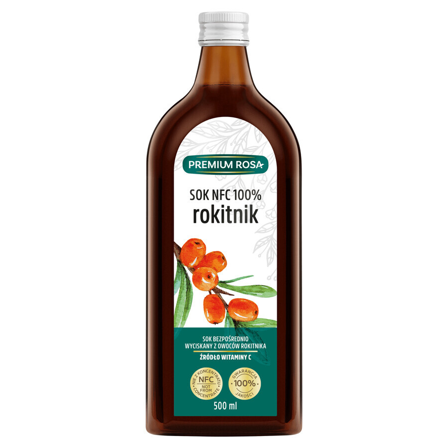 Premium Rosa sea buckthorn, 100% NFC juice, 500 ml