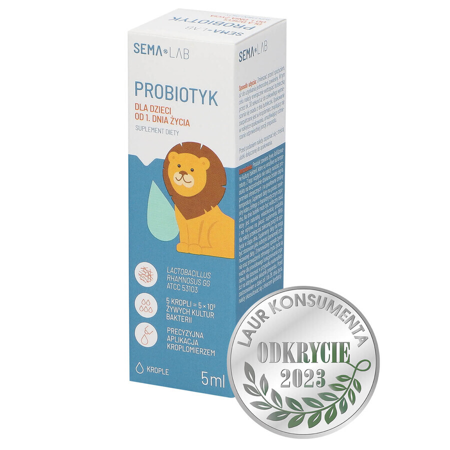 SEMA Lab Probiotic für Kinder ab Tag 1, Tropfen, 5 ml