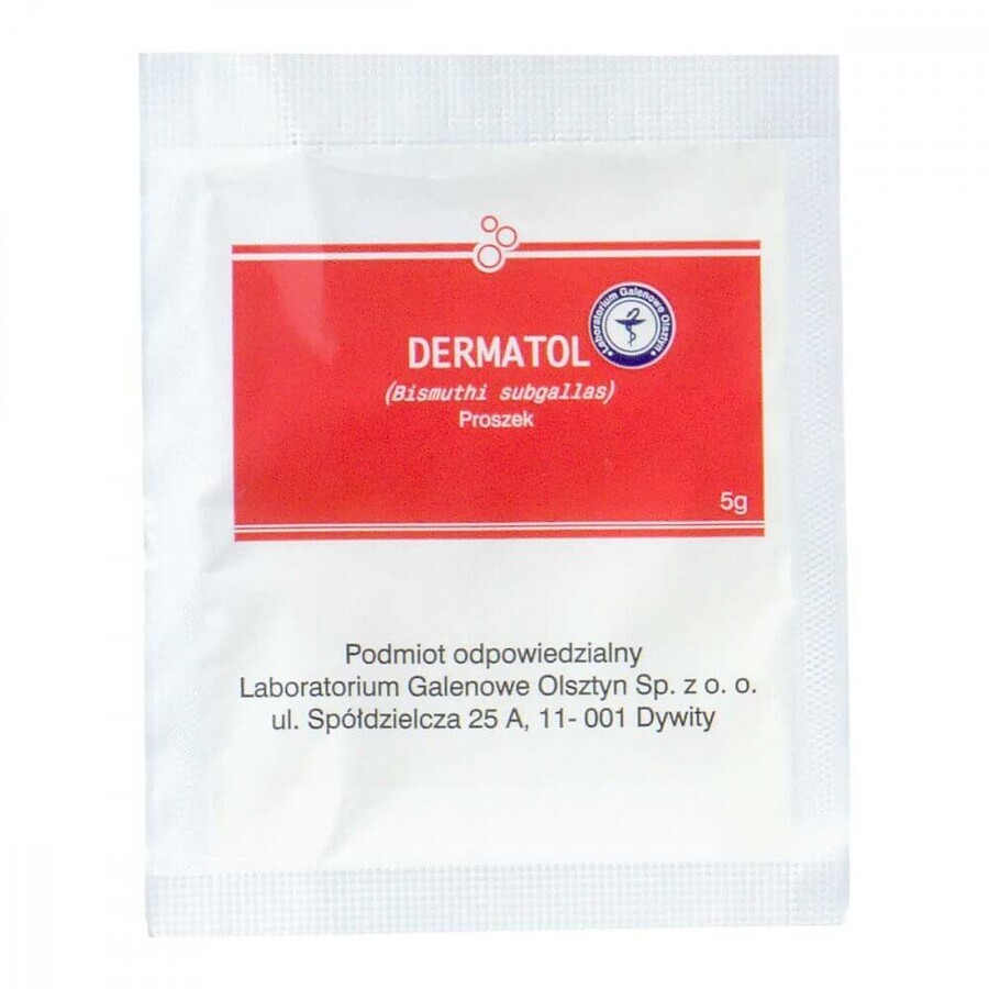 Dermatol, medicated powder, 5 g