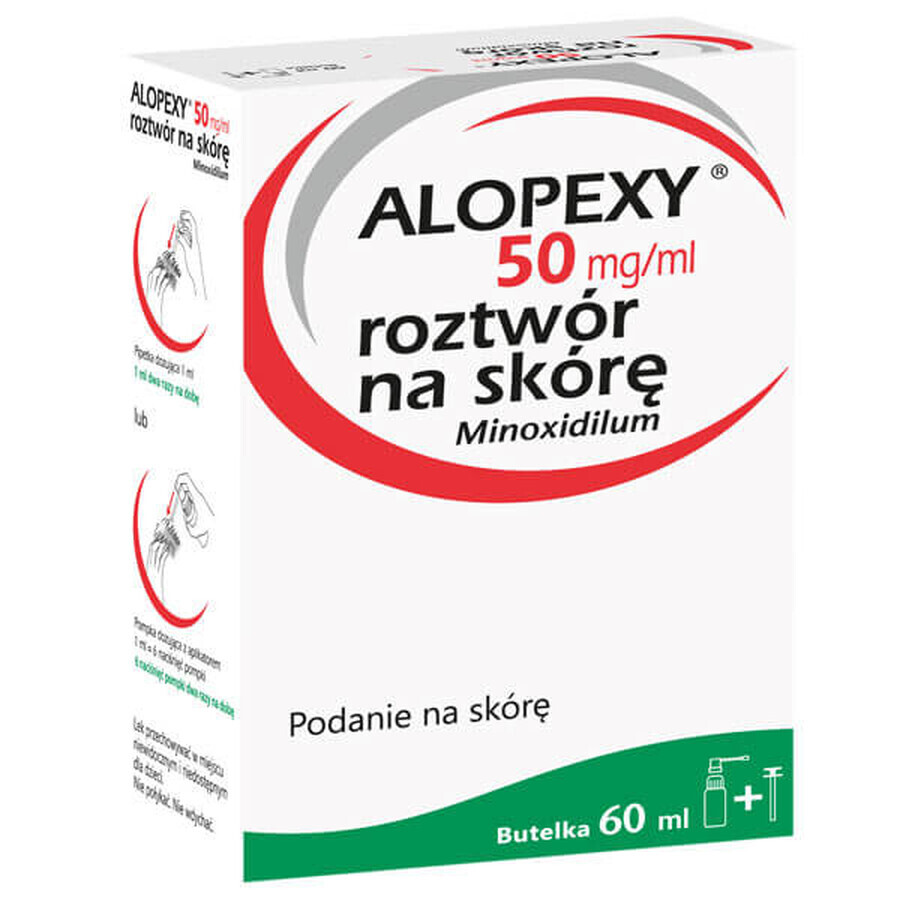 Alopexy 5% (50 mg/ml) solution for cutaneous application, 60 ml