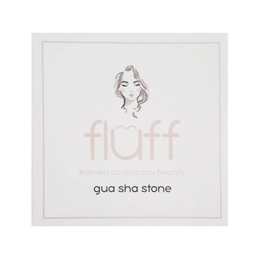 Fluff, Gua Sha Stein für Gesichtsmassage, Naturquarz