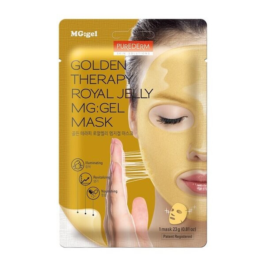 Hydrogel-Therapie-Maske mit Gold, Kollagen und Panthenol, 23 Gramm, Purederm