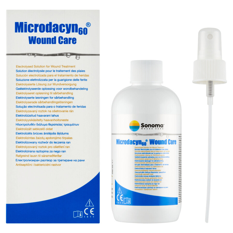 Microdacyn 60 Wound Care, elektrolytische Wundpflegelösung, 250 ml