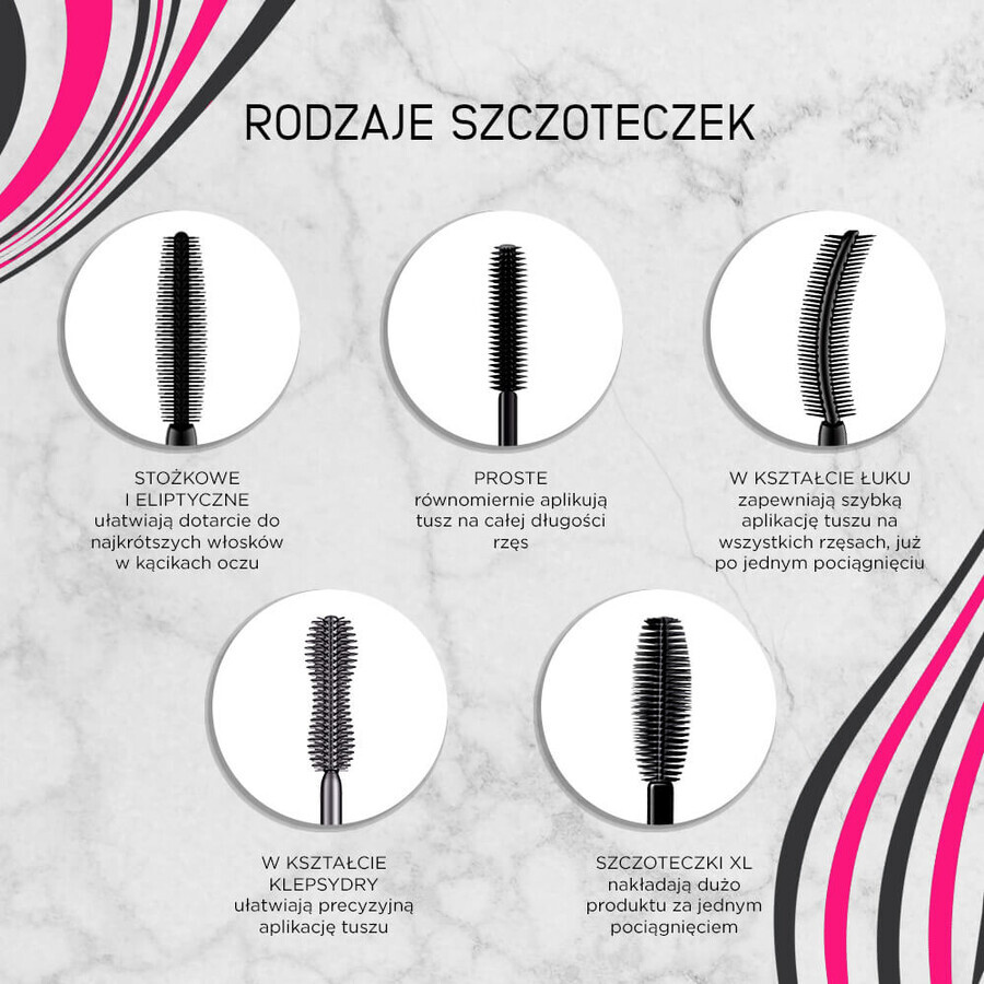 Eveline Cosmetics Mega Size Lashes, verlängernde und verdichtende Wimperntusche, schwarz, 10 ml