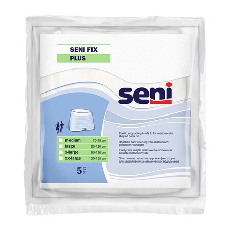 Seni Fix Plus, mutandine a rete, supporto, taglia M, 70-95 cm, 5 pezzi