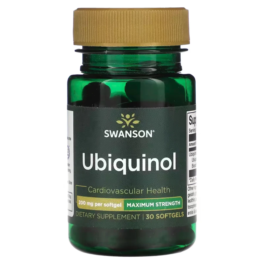 Swanson Ubiquinol 200 mg, Coenzym Q10, 30 Kapseln