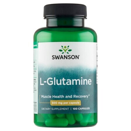 Swanson L-Glutamin, L-Glutamin 500 mg, 100 Kapseln