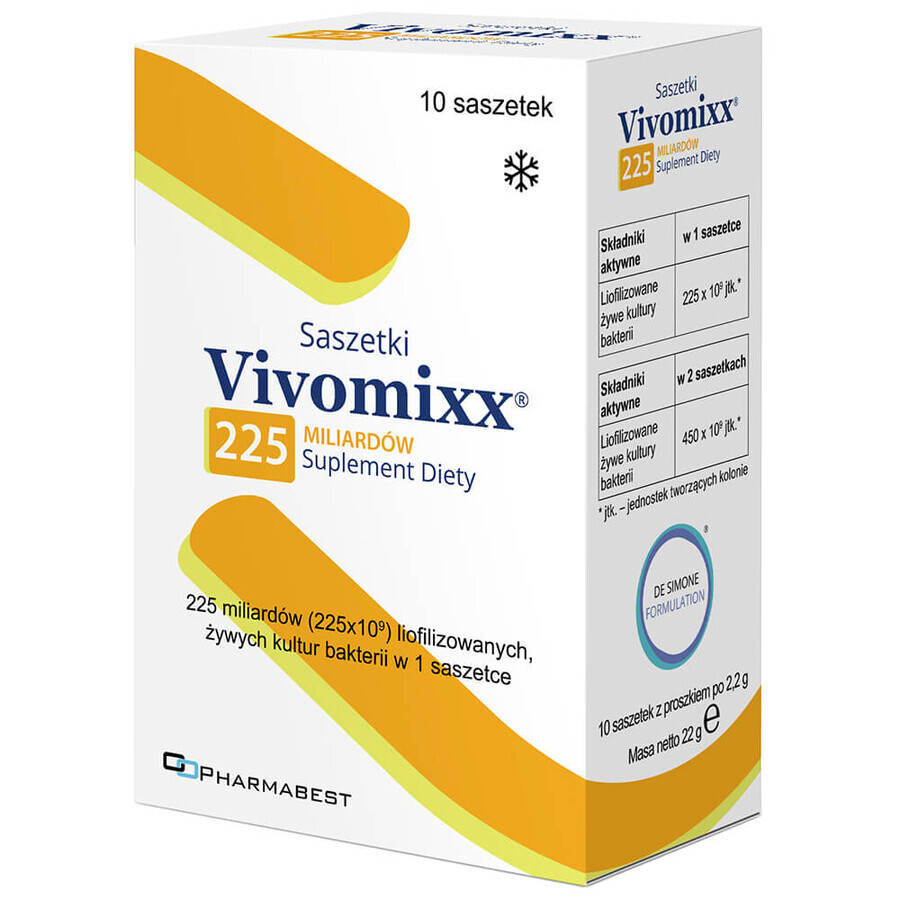 Vivomixx Sachets 225 Milliarden, Pulver zur oralen Suspension, 10 Sachets