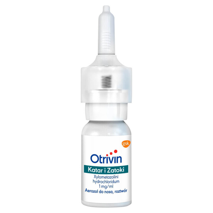 Otrivin Décongestionnant nasal 1 mg/ 1 ml, spray nasal, 10 ml