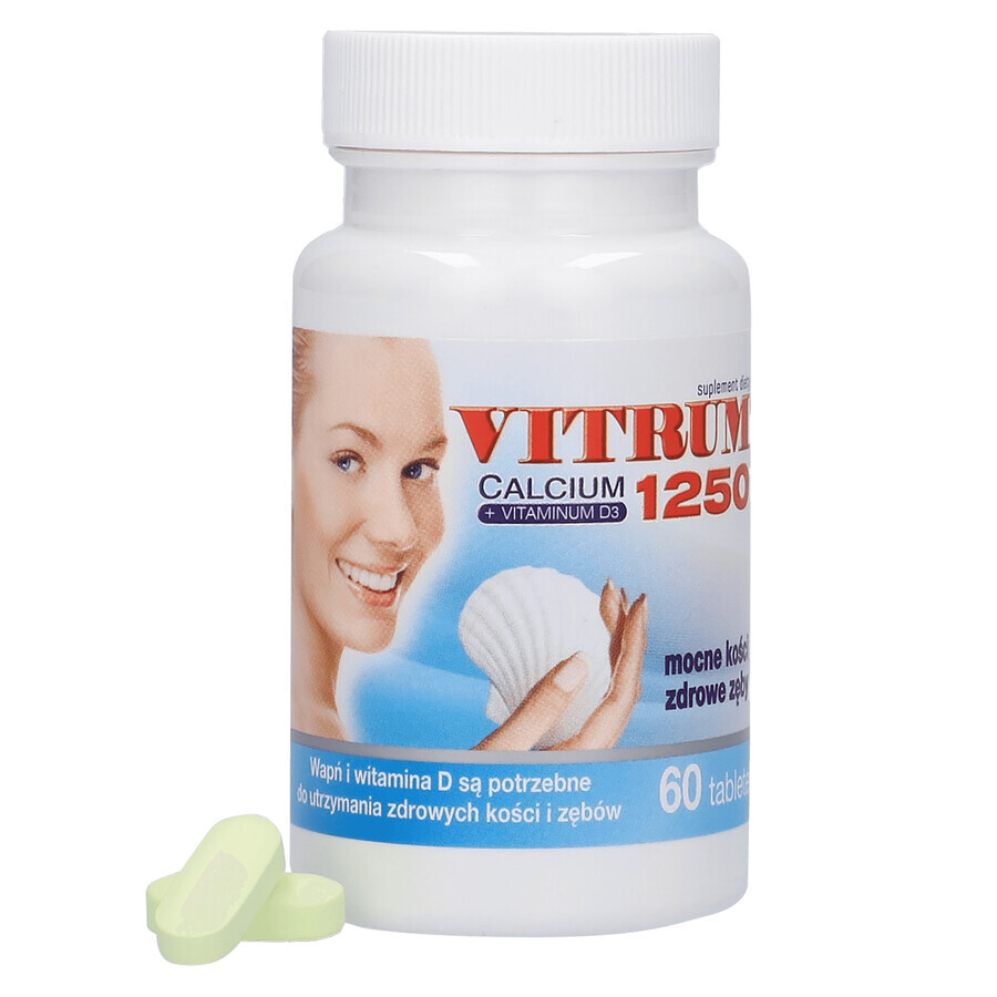 Vitrum Calcium 1250 + Vitamina D3, 60 comprimate