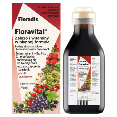 Floradix, Floravital, glutenfrei, 250 ml