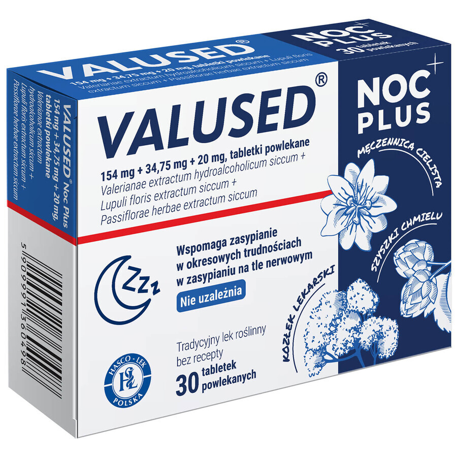 Valused Noc Plus 154 mg + 34.75 mg + 20 mg, 30 film-coated tablets