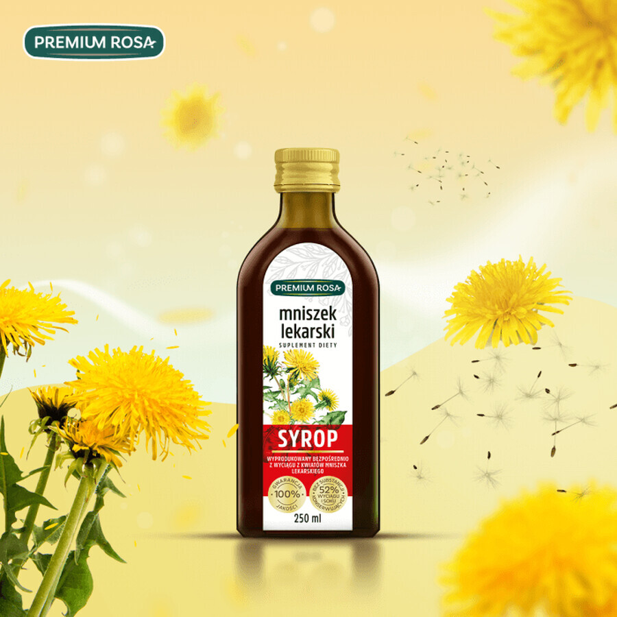 Premium Rosa Dandelion, syrup, 250 ml