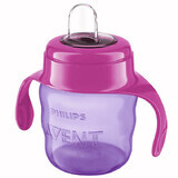 Avent Drip Cup with Handles and Silicone Spout, Pink, SCF551/03, After 6 Months, 200ml