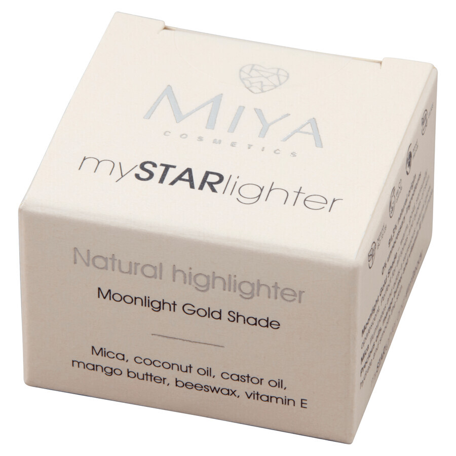 Miya mySTARlighter, natürlicher Creme-Highlighter, Moonlight Gold, 4 g