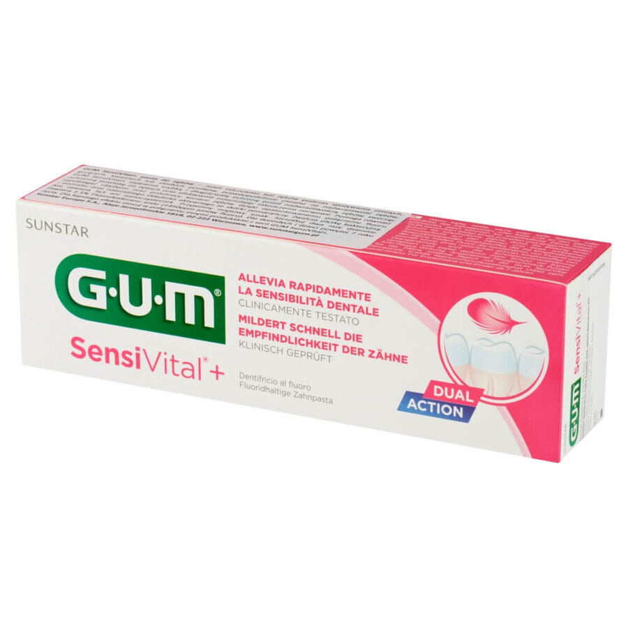 Sunstar Gum SensiVital+, Zahnpasta für empfindliche Zähne, 75 ml