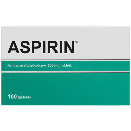 Aspirina 500 mg, 100 comprimidos (importación paralela)