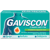 Gaviscon Tab with mint flavor 250 mg + 133.5 mg + 80 mg, 24 chewable tablets