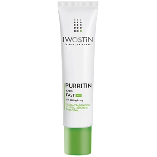 Iwostin Purritin, Fast Azg 5% azeloglicină cremă, ten acneic, gras, mixt și sensibil, 40 ml