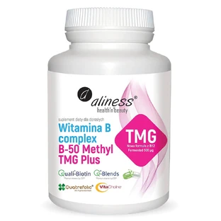 Aliness Vitamin-B-Komplex B-50 Methyl TMG Plus, 100 pflanzliche Kapseln