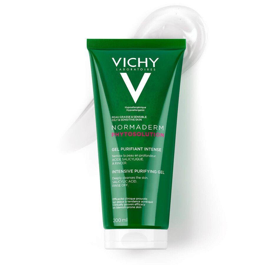 Vichy Normaderm Phytosolution, gel de curățare profundă, 200 ml